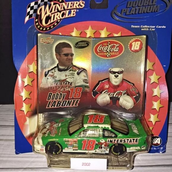 Winner's Circle Double Platinum Coca Cola Bobby Labonte #18 Interstate Batteries - Picture 3 of 7